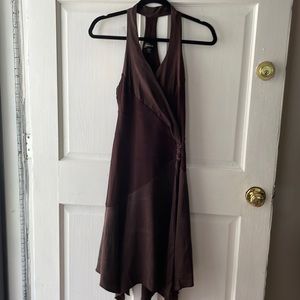 Bebe Racer back Brown Dress